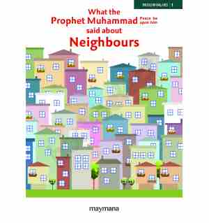 Neighbours: Sayings of Prophet (pbuh)